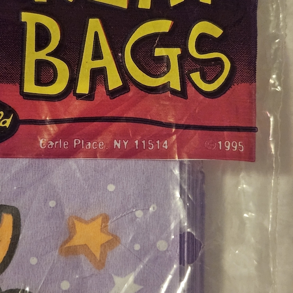 Vintage Halloween 1995 Trick Or Treat Goodie Bags Lot 2 Sets Of 40 Cat Pumpkin - Picture 6 of 11